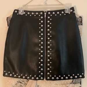 Forever 21 leather studded skirt